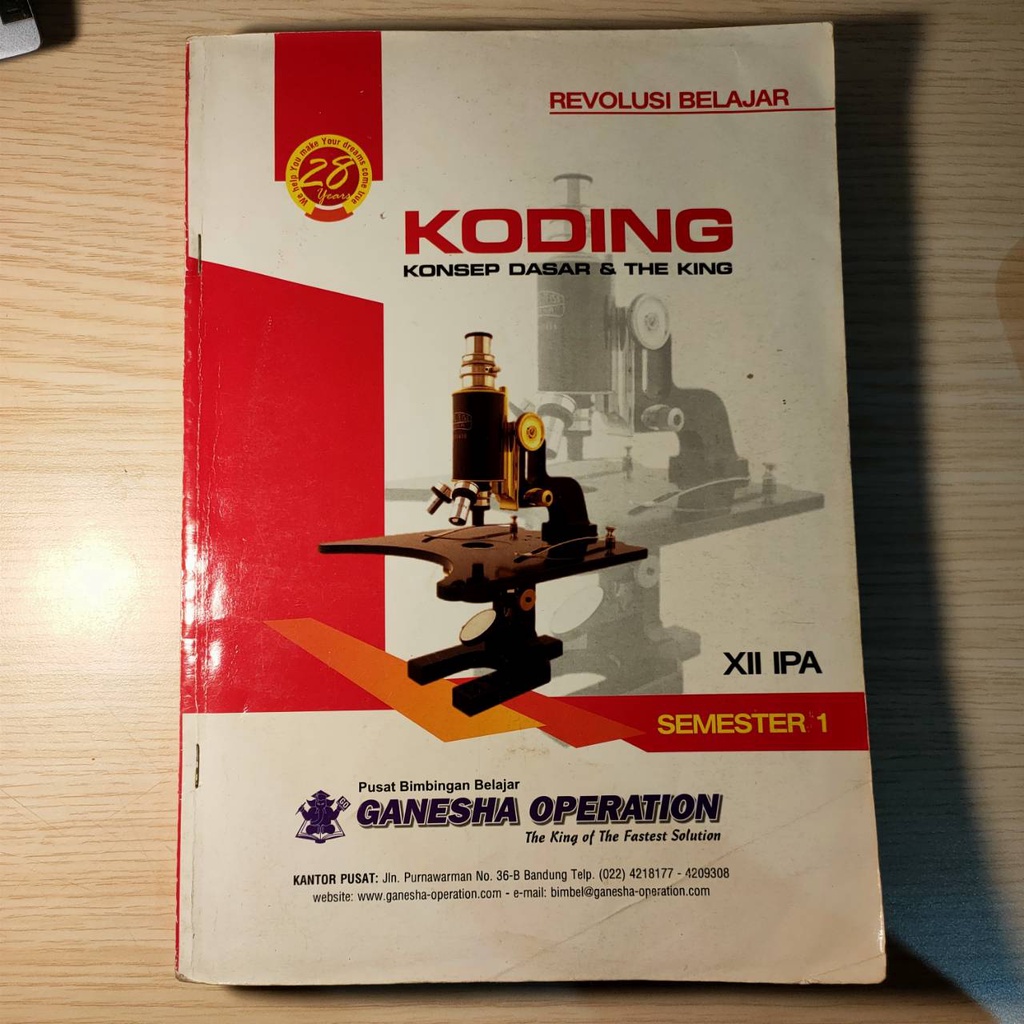 KODING Konsep Dasar dan The King XII IPA Semester 1 Ganesha Operation [BUKU BEKAS]
