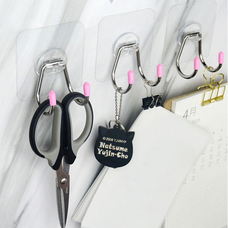 Gantungan Baju Kunci Tempel Dinding Kuat Stainless Hook Tanpa Paku