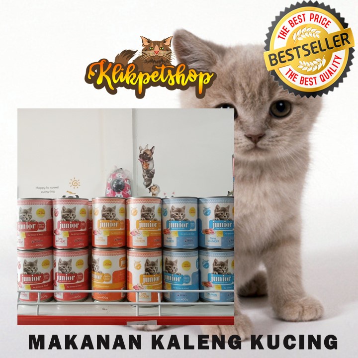 Makanan Basah Kaleng Kucing Kitten Adult,JUNIOR 400g Wet Food