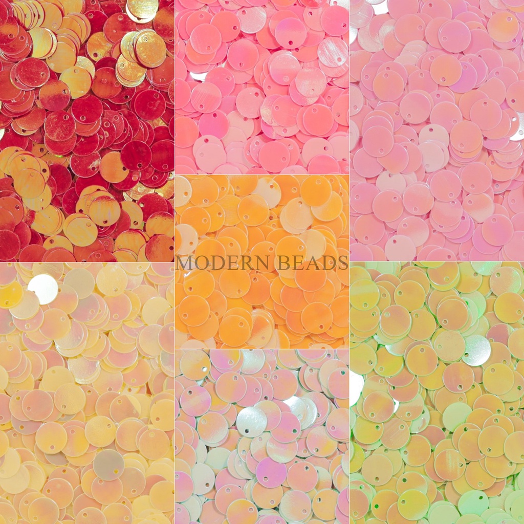 [25 GRAM] Payet Sequin Koin Dollar / Bulat / Round Piring 10mm Aneka Warna