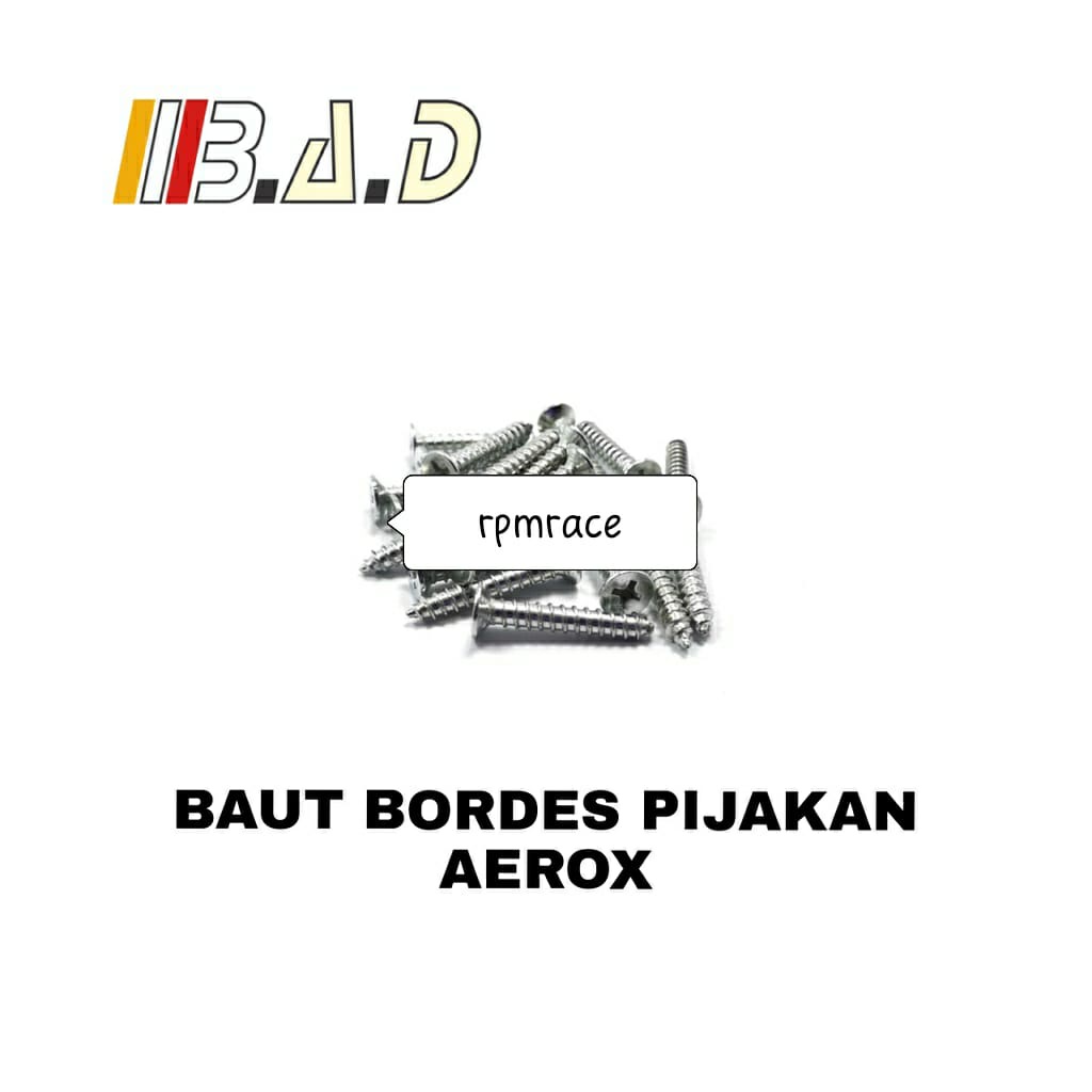 Bordes Karpet Pijakan Aerox 155 Connected 2021 Full Aluminium BAD