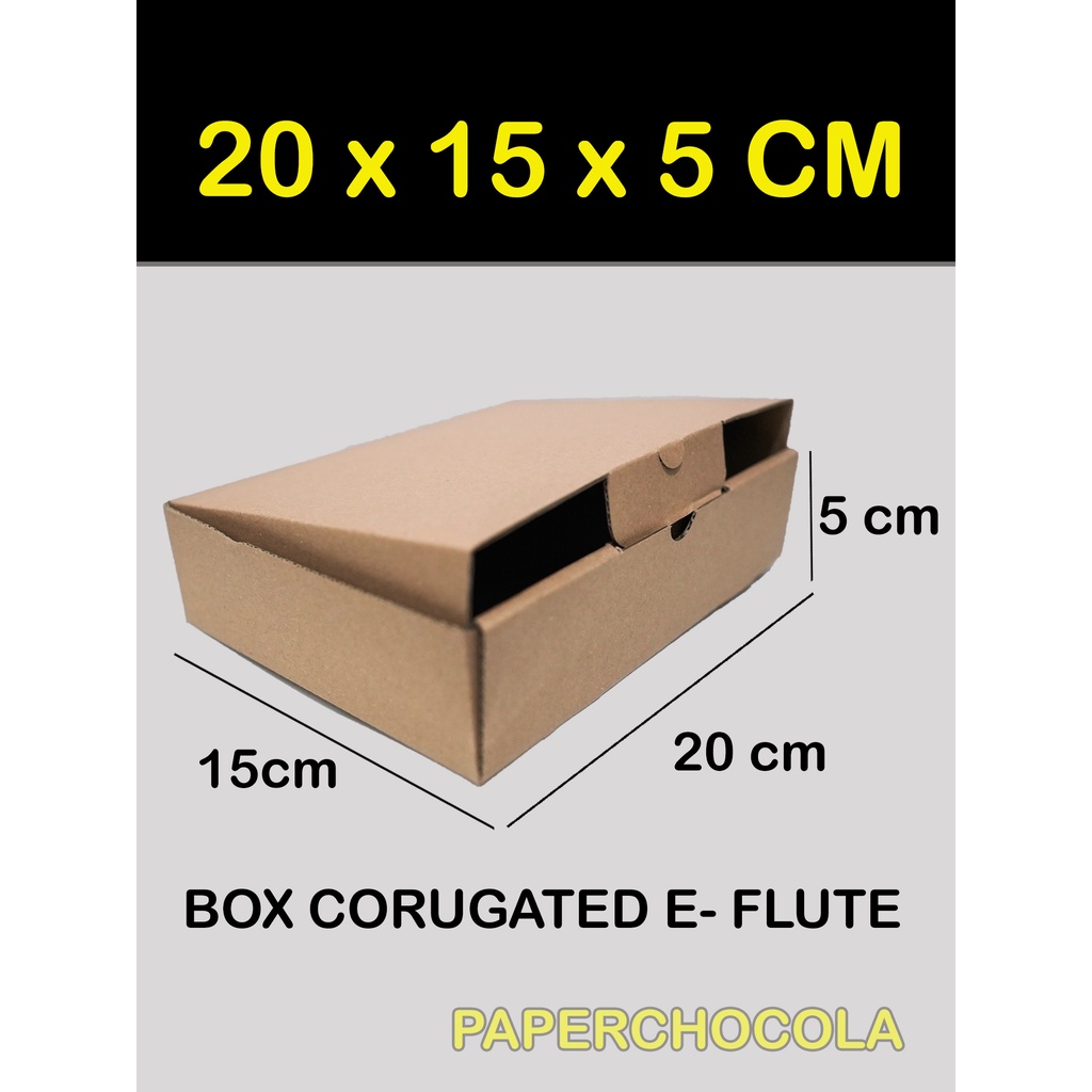 

Box Kardus 20x15x5 cm / BOX KARTON CORUGATED DIE CUT E-FLUTE / AKSESORIS