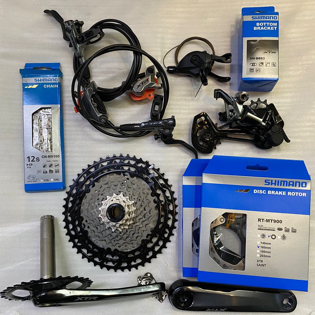 Groupset Shimano XTR M9100 12 Speed Original Grupset Shimano Xtr Fullset