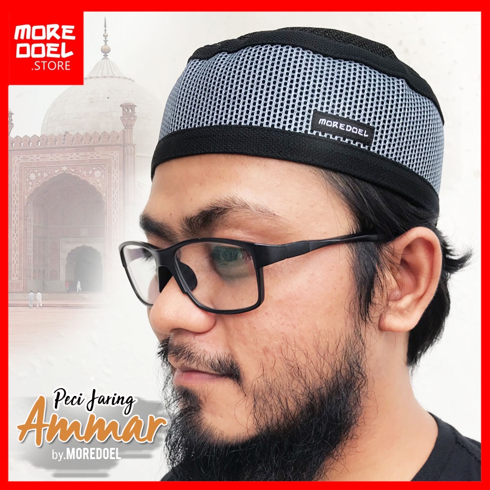 Kopiah Peci Dewasa Ammar Peci Jaring Ringan dan Elegant By Moredeol