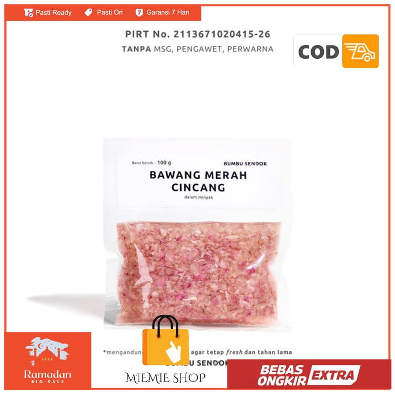 

[Refill] Bawang Merah Cincang Dalam Minyak - 100gr SAWIT