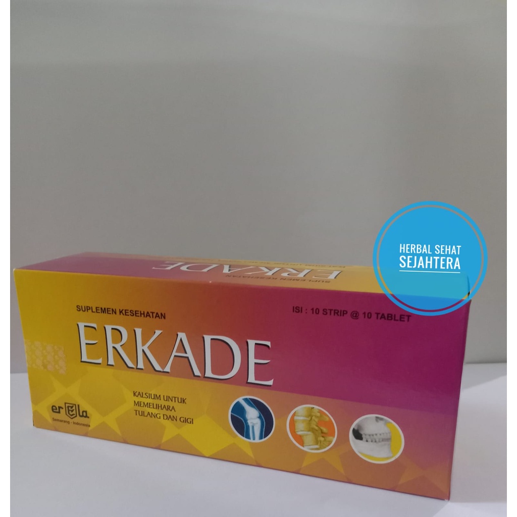 ERKADE TABLET Erkade erkade isi 100 tablet - untuk membantu memenuhi kebutuhan kalsium dan vitamin D