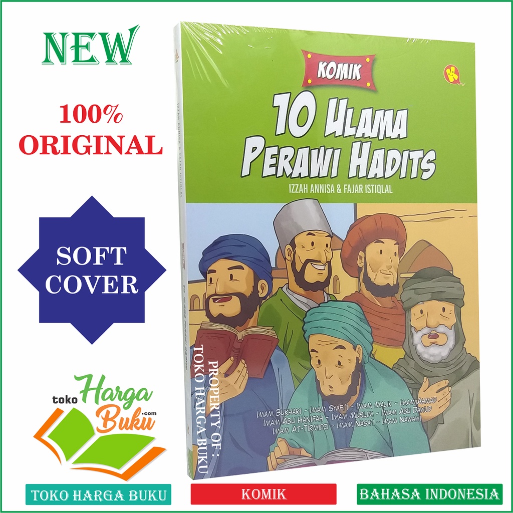 Komik 10 Ulama Perawi Hadits Imam Ahli Hadis Bukhari Syafi'i Malik Muslim Soft Cover Penerbit Al-Kautsar Kids