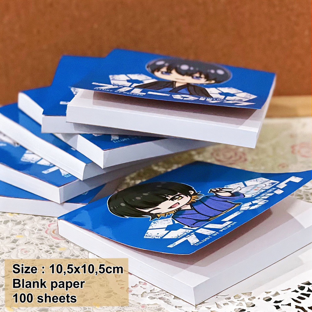 note book notes memo tebal blue lock bluelock anime buku sketchbook tebal isagi bachira nagi chigiri notepad