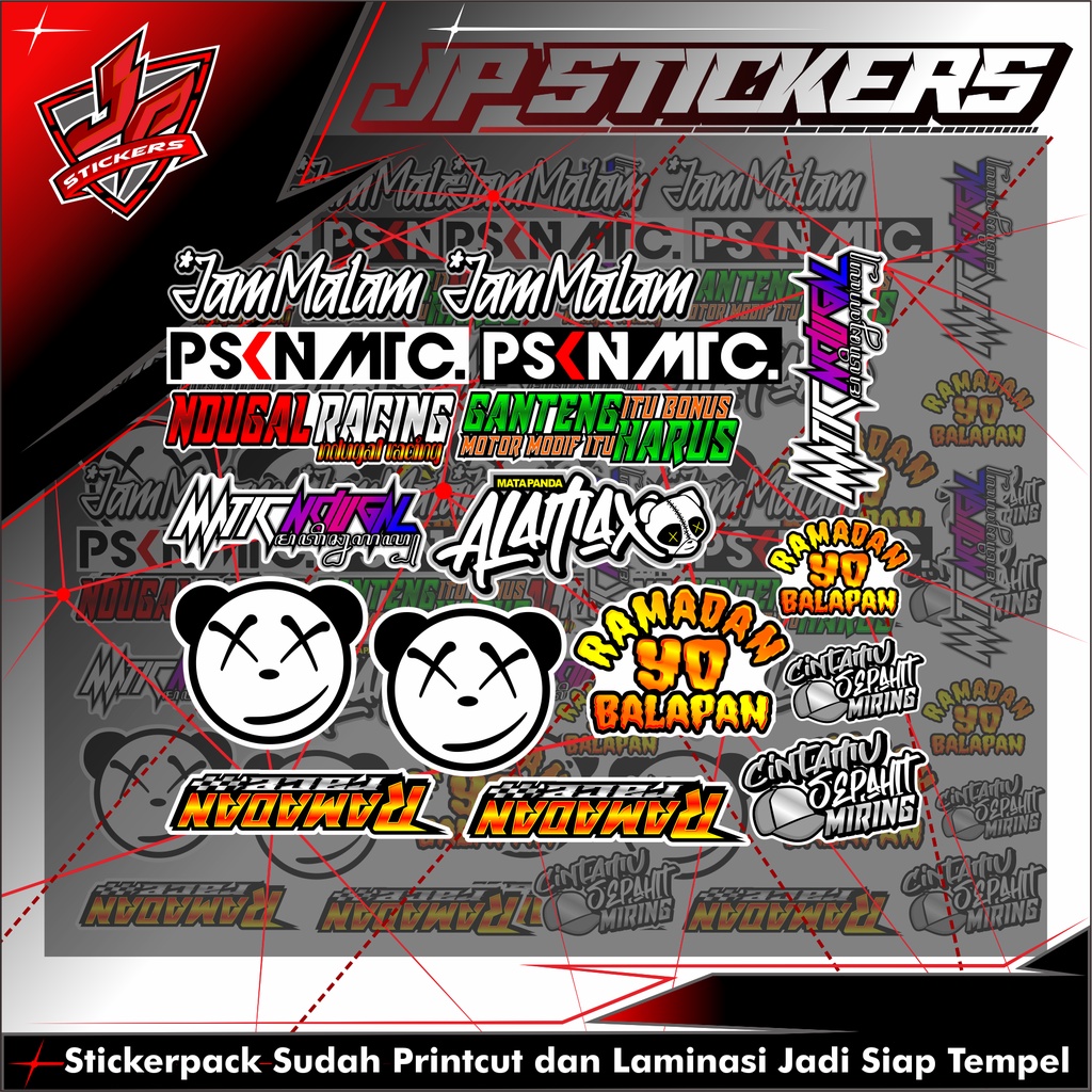 

STICKER SET NDUGAL RACING | RAMADAN RACE | LAMINASI | STICKER SET VIRAL