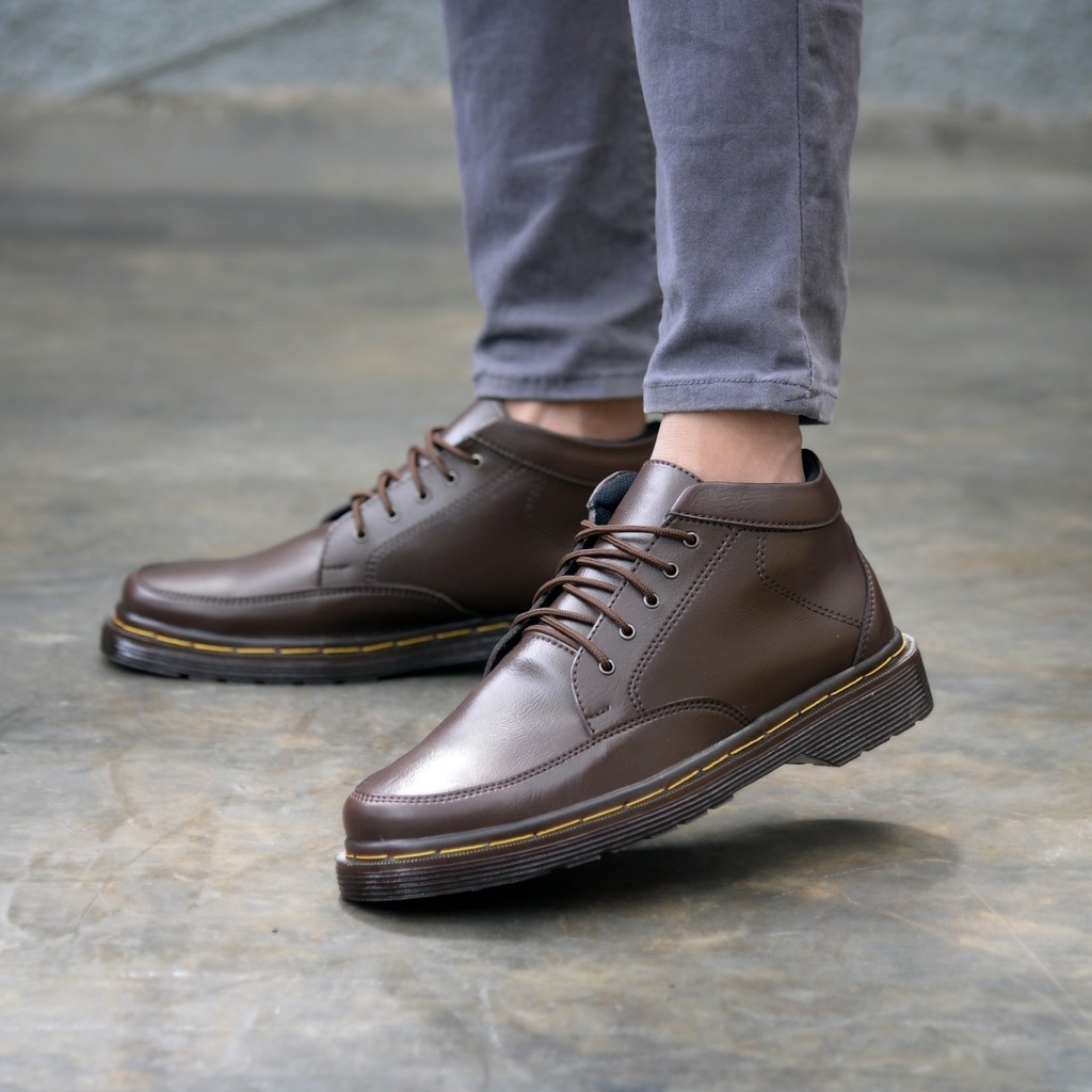 RIONZ X FORLAN BLACK - Sepatu Formal Pria  Kuit PU Hitam Coklat Brown Oxford Casual Sepatu Pantofel Kantor Kuliah Pesta Nikahan Kondangan Gereja Gaya Kekinian Terlaris Murah