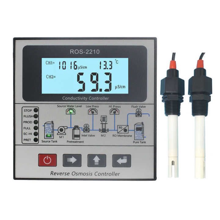 Dual TDS EC Conductivity RO controller / ROS-2210 controller