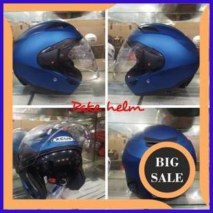 HELM ZEUS 611 BIRU DOFF HALF FACE 1M4R23 limited stock