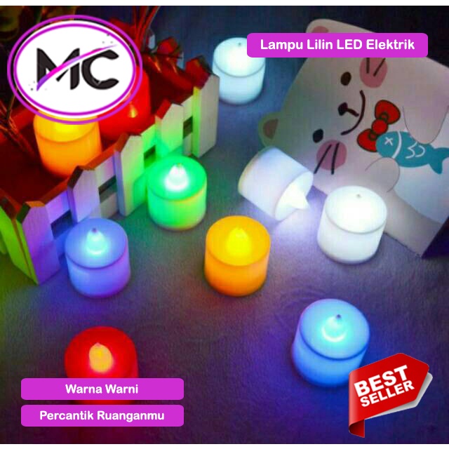 Lampu Lilin LED Eletkrik Mini Murah Baterai Mainan Anak Dekorasi Perlengkapan Kamar Ruang Tidur