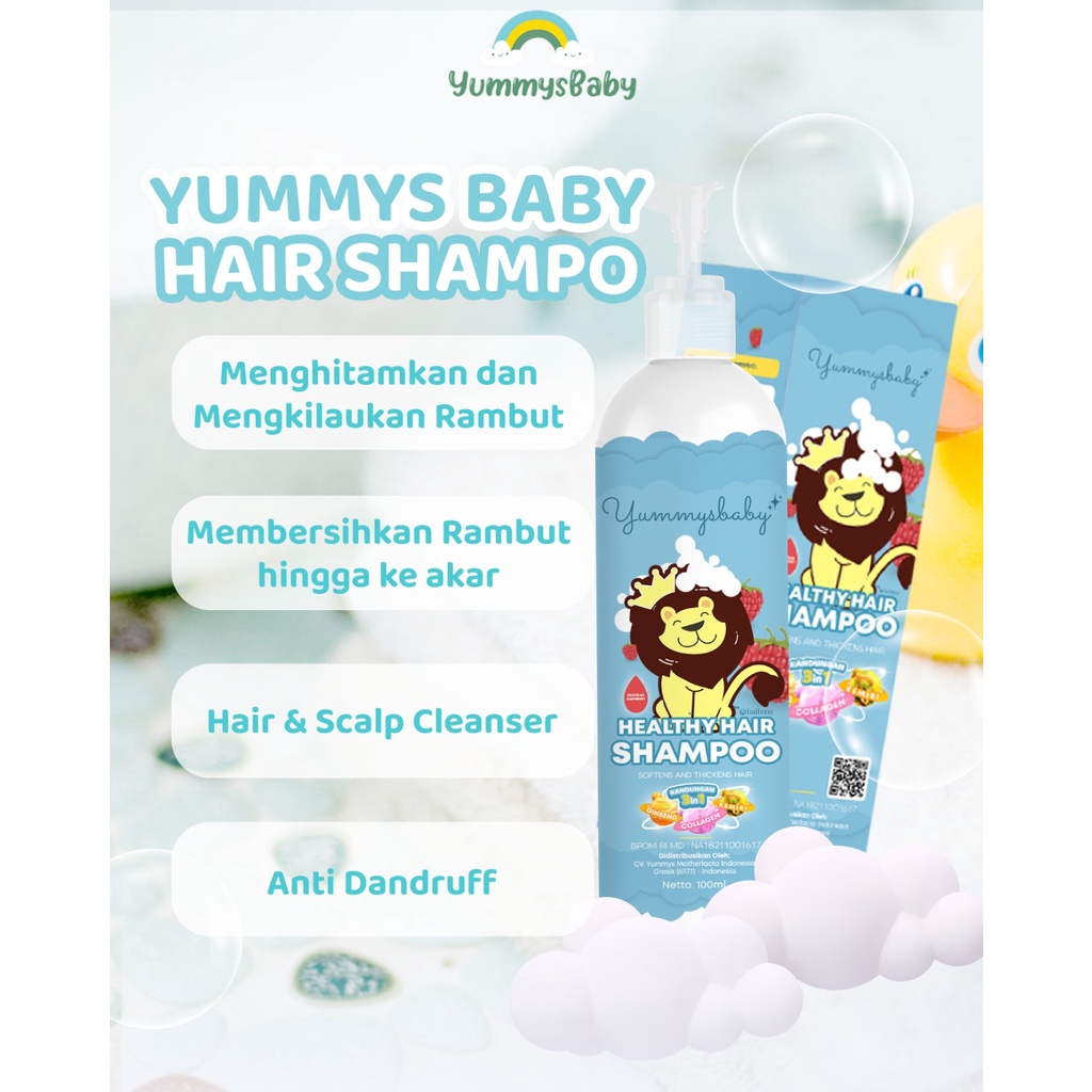 Yummys Baby Hair Shampo 100ml Shampoo Penumbuh Rambut