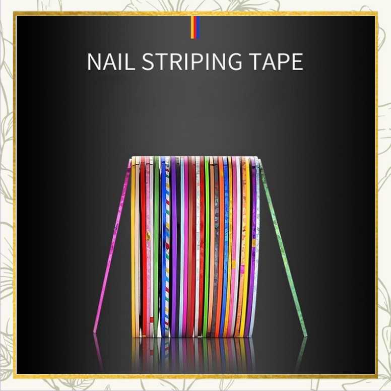 【 COD 】Stripping tape Warna / Rolls Nail Art UV Gel Tips Striping Tape Baris Sticker Dekorasi  Nail DIY