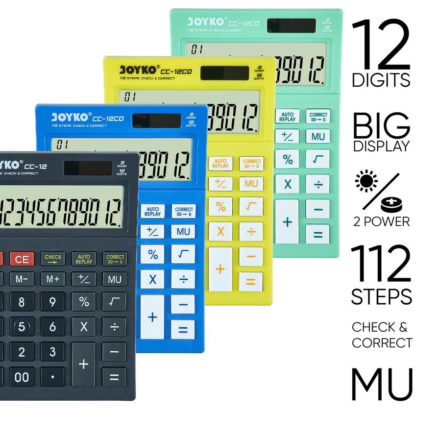 

➺ Calculator Kalkulator Joyko CC-12 12 Digits Check Correct ○