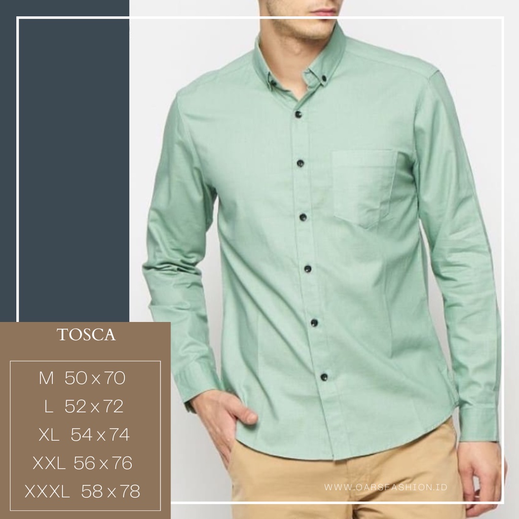 Kemeja Couple Ayah dan Anak laki laki polos lengan panjang dan pendek warna sage green tosca toska hijau mint casual formal jumbo unisex