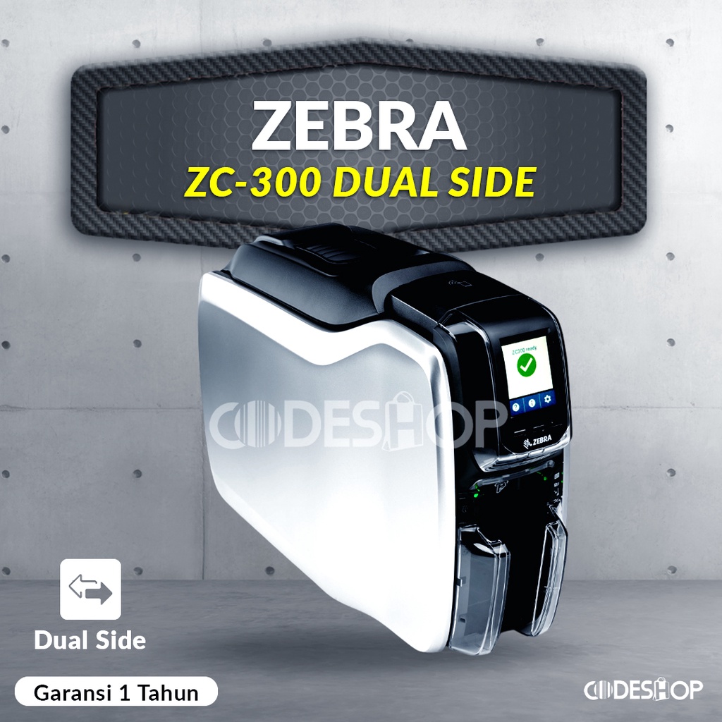 Printer ID Card Dual Side Zebra ZC300 - Cetak Kartu PVC
