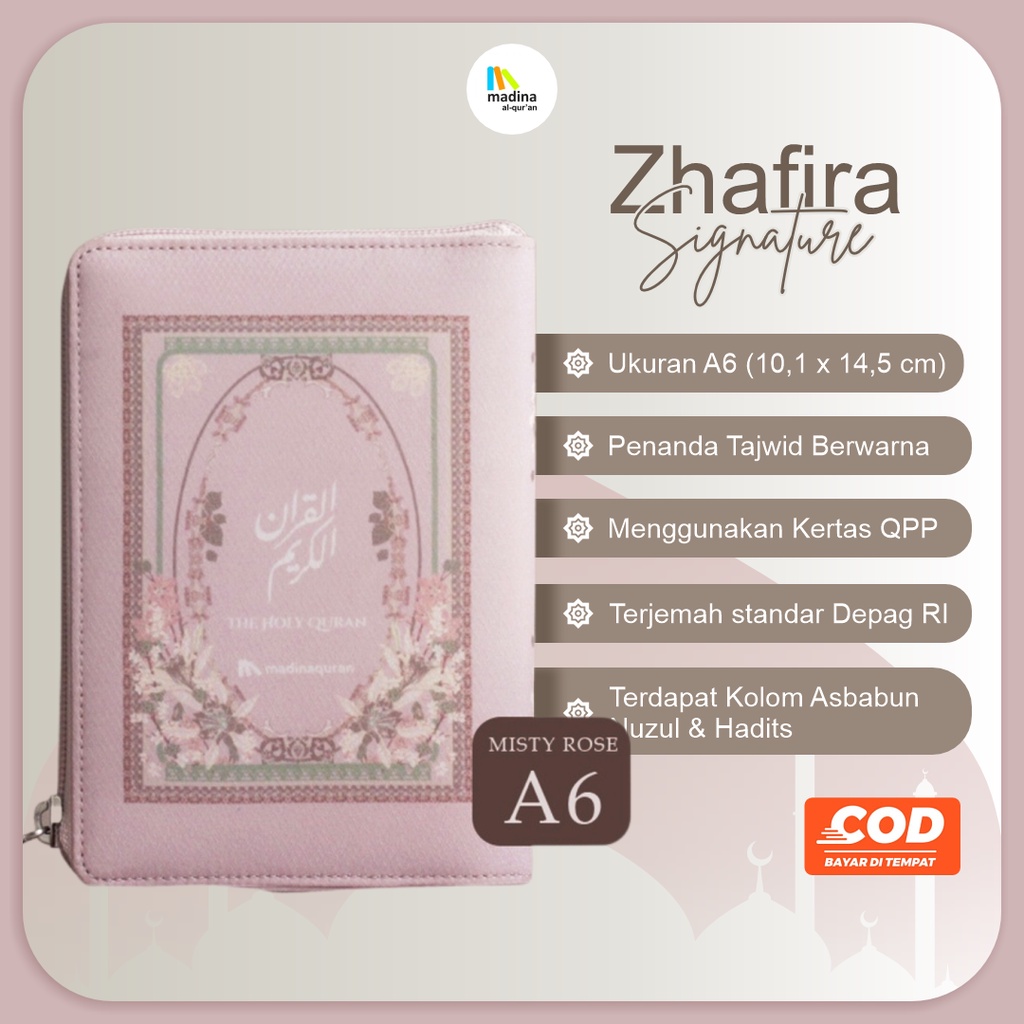 Alquran Terjemahan Indonesia Dan Tajwid Warna Pelangi Madina Zhafira Signature Eksklusif Mushaf Al Q