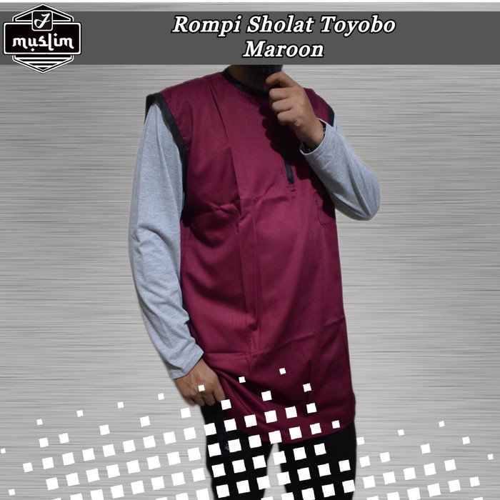 Rompi Sholat ROSAL ROMPI SHOLAT - M, Maroon(Q1D6) rompi sholat pria rompi shalat pria rompi sholat p