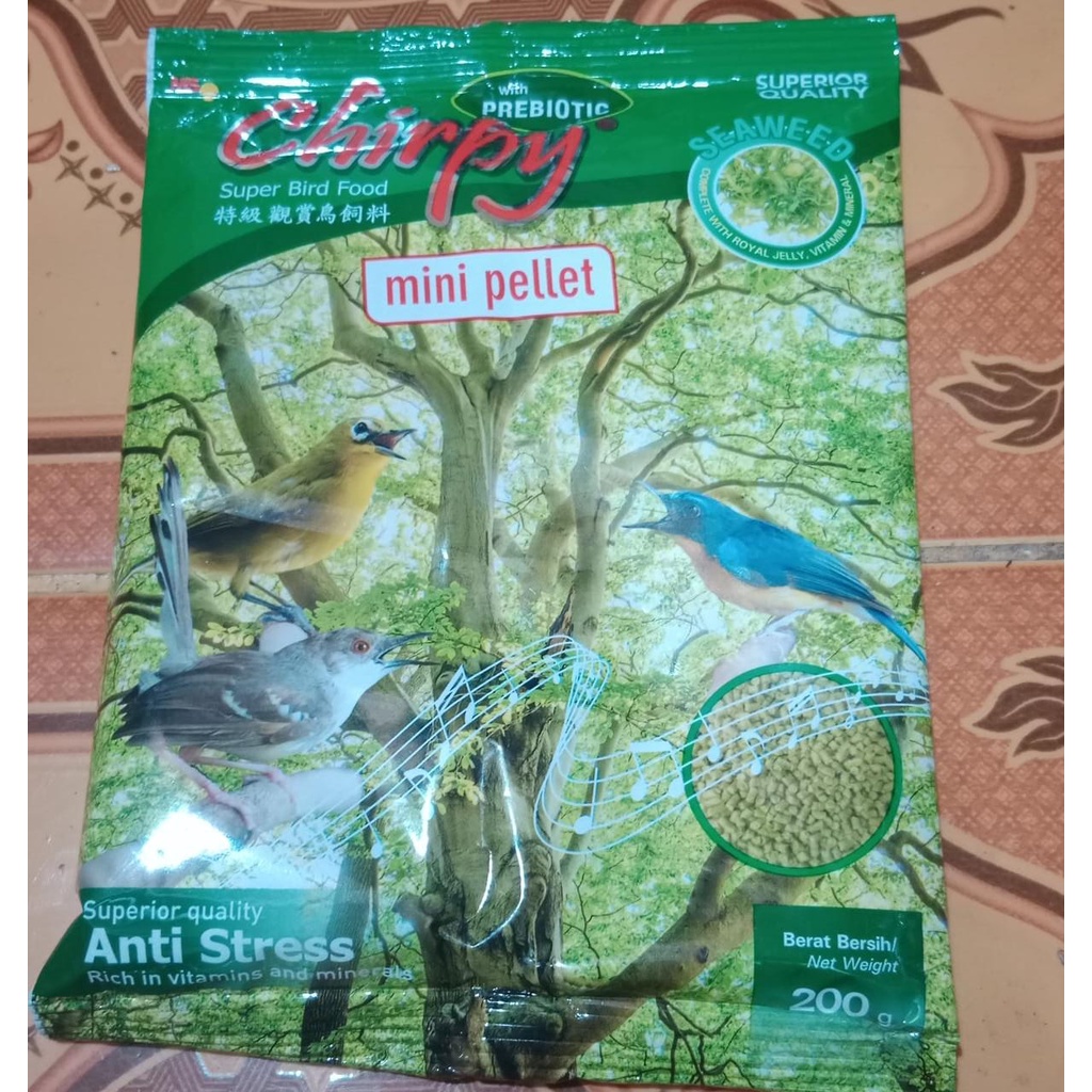 CHRIPY MINI PELLET SEAWEED HIJAU PAKAN PLECI TLEDEKAN PRENJAK DAN BURUNG KECIL LAINNYA