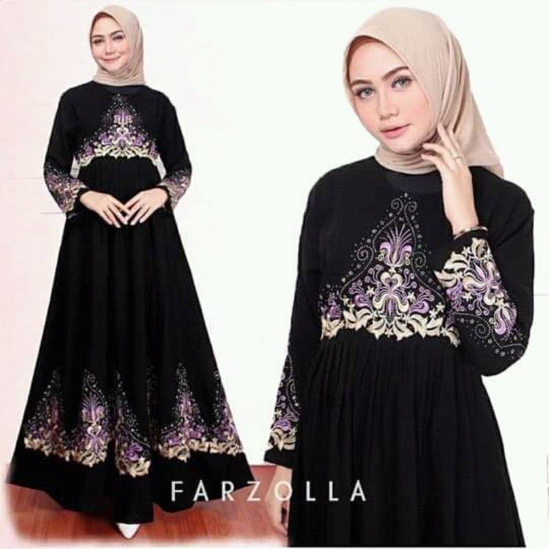 abaya hitam / gamis hitam mewah
