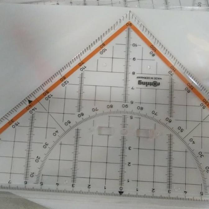 

Rotring Triangle Ruler Penggaris Segitiga Pegangan Centro 25 Cm Asli O