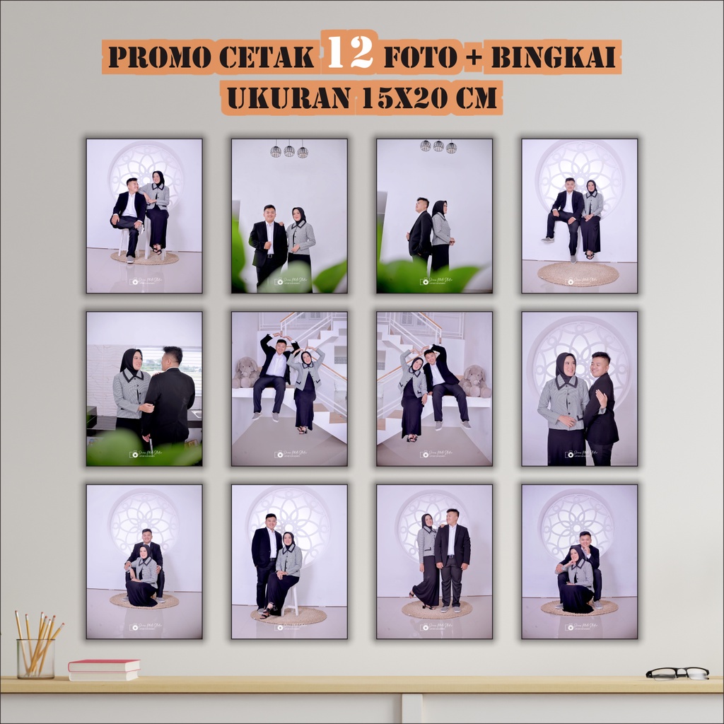 ( Paket Hemat 12 Foto ) Cetak Foto Bingkai | Cuci Foto Bingkai | Cetak Poto Bingkai | Foto Dinding | Hiasan Dinding Kamar | Dekorasi Rumah | Wall Décor