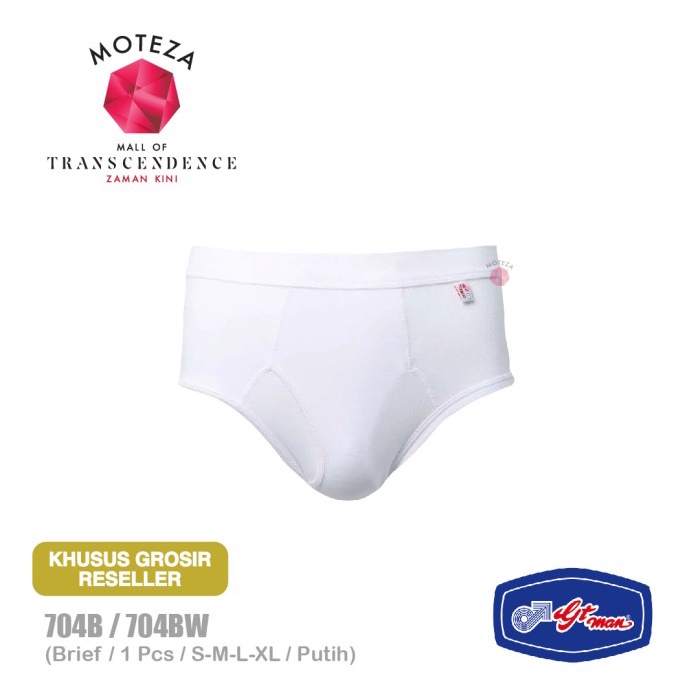 Celana Dalam Brief Pria - GT Man 704 B - S M L XL - GROSIR - Putih