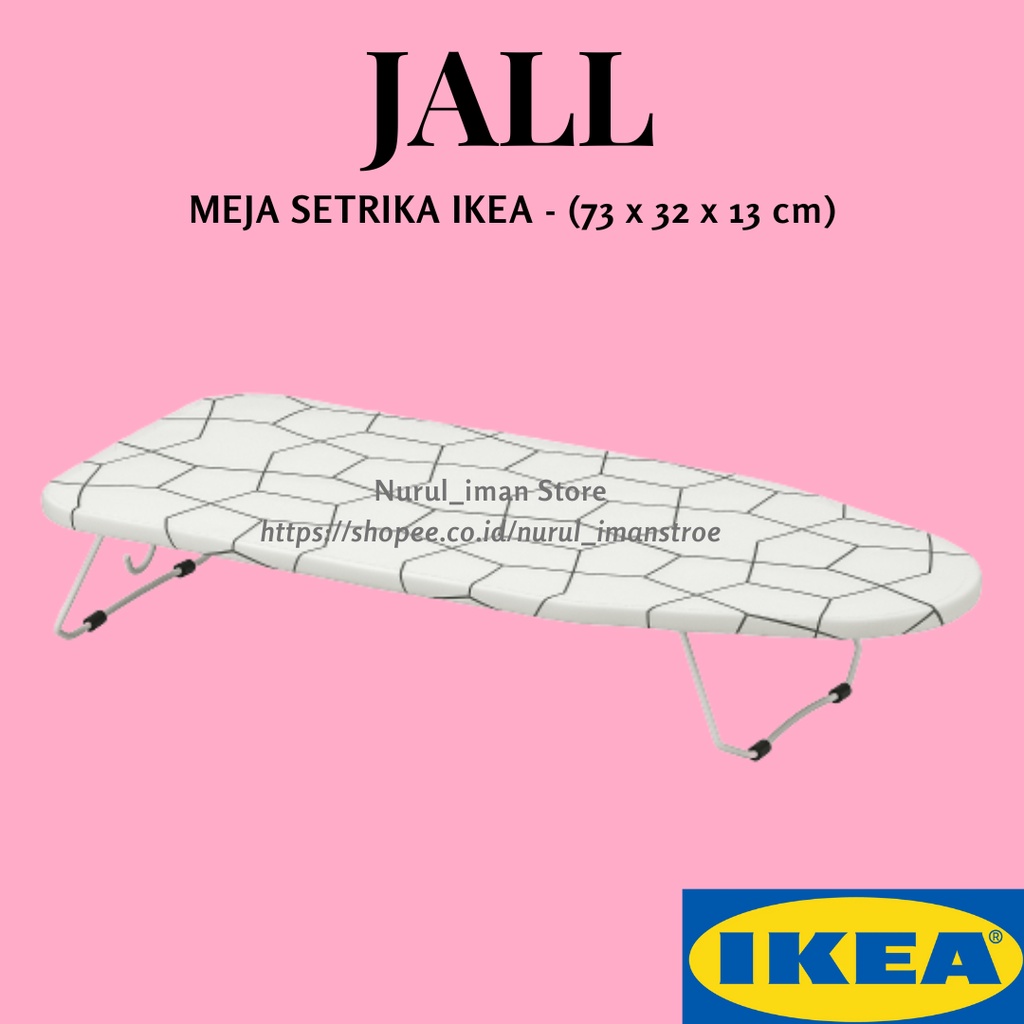 COD [SIAP KIRIM] JALL MEJA SETRIKA IKEA 73x32x13 CM BISA GANTUNG LIPAT PORTABLE ALAS STRIKA SETRIKAA