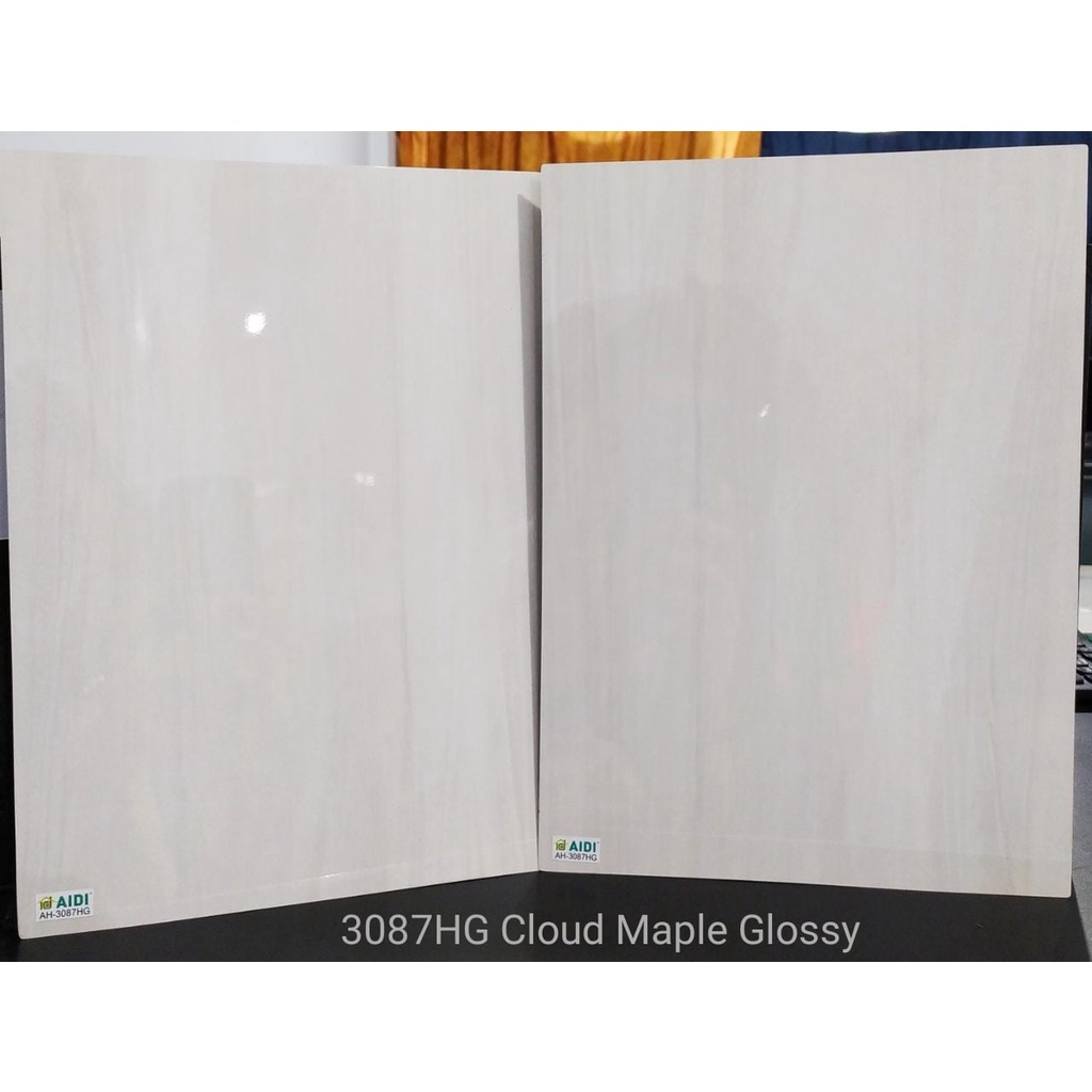 AIDI HPL AH 3087HG CLOUD MAPLE GLOSSY HPL WOODGRAIN GLOSSY HPL URAT KAYU KILAP HPL KILAP AIDI 3087 H