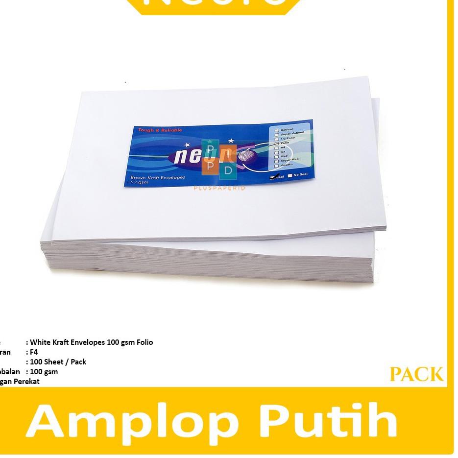 

BISA ✨COD✨ NEURO - Amplop Putih Ukuran Folio Seal - Pack murah