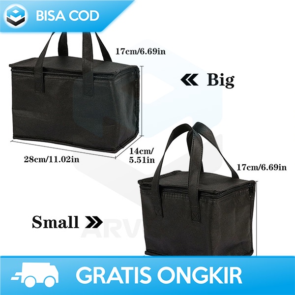 TAS PENDINGIN MAKANAN MINUMAN COOLER BAG TAS MULTIFUNGSI 21x14x17CM