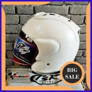 helm TSR copy ram4 white glossy putih polos 1M4R23 accessories