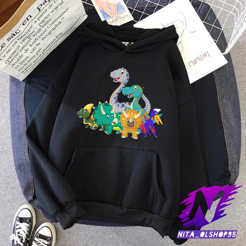 sweater hoodie anak dinosaurus hoodie dino