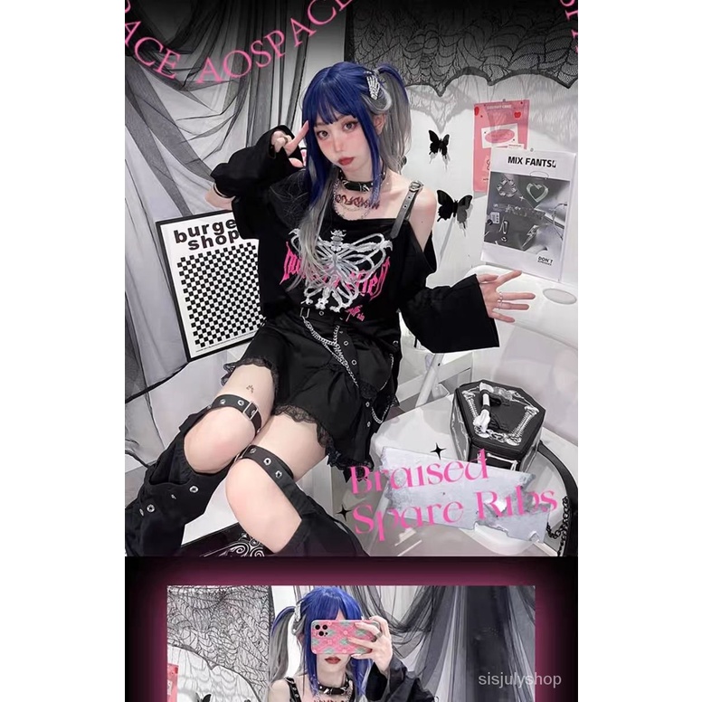 [✅BISA COD] #Sisjuly# Kaos Lengan Pendek Y2k Wanita / Kaos Motif Y2K Tanpa Tali / Atasan Kaos Longga