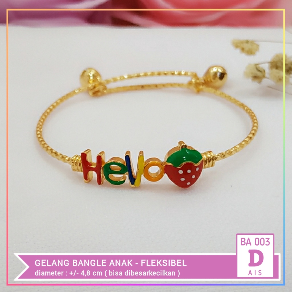 Xuping/perhiasan lapis emas gelang anak lucu BA 003