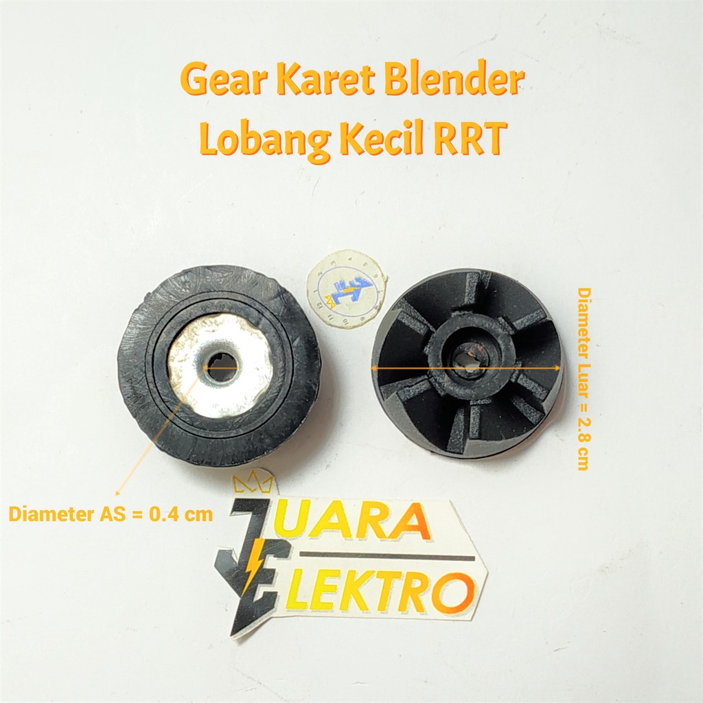 Gear Karet Blender Lobang Kecil RRT | Gigi Karet Kopel Drat Kecil Blender National | Gear Upper Mounting Blender SANEX Merk Cina/RRT