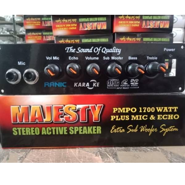 ➤ kit power amplifier speaker aktif stereo karaoke plus echo 1700w PMPO majesty ➵