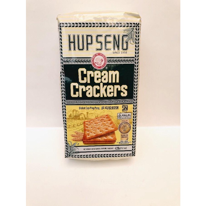 

Hup Seng Cream Crackers 428g Polos / Bungkus Hijau
