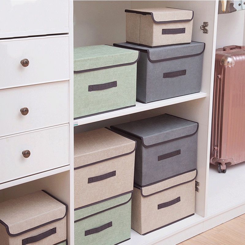 Storage Box Organizer 2In1 Kotak Tempat Penyimpanan Baju Mainan Lipat Multifungsi Praktis Set Kecil dan Besar
