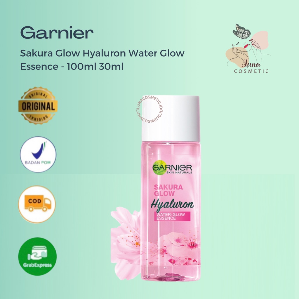 Garnier Sakura Glow Hyaluron Water Glow Essence - Melembabkan Kulit dari Dalam