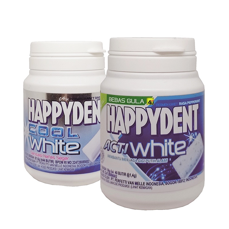 

Happydent ACTI & COOL White - Permen Karet - Tabung BESAR