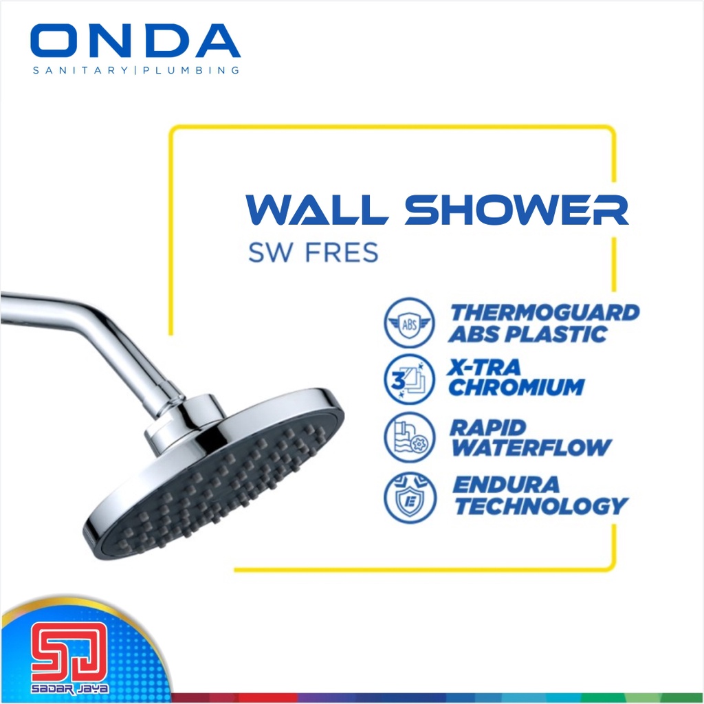 ONDA SW FRES Wall Shower Pancuran Mandi Sower Tempel Dinding 1/2&quot;