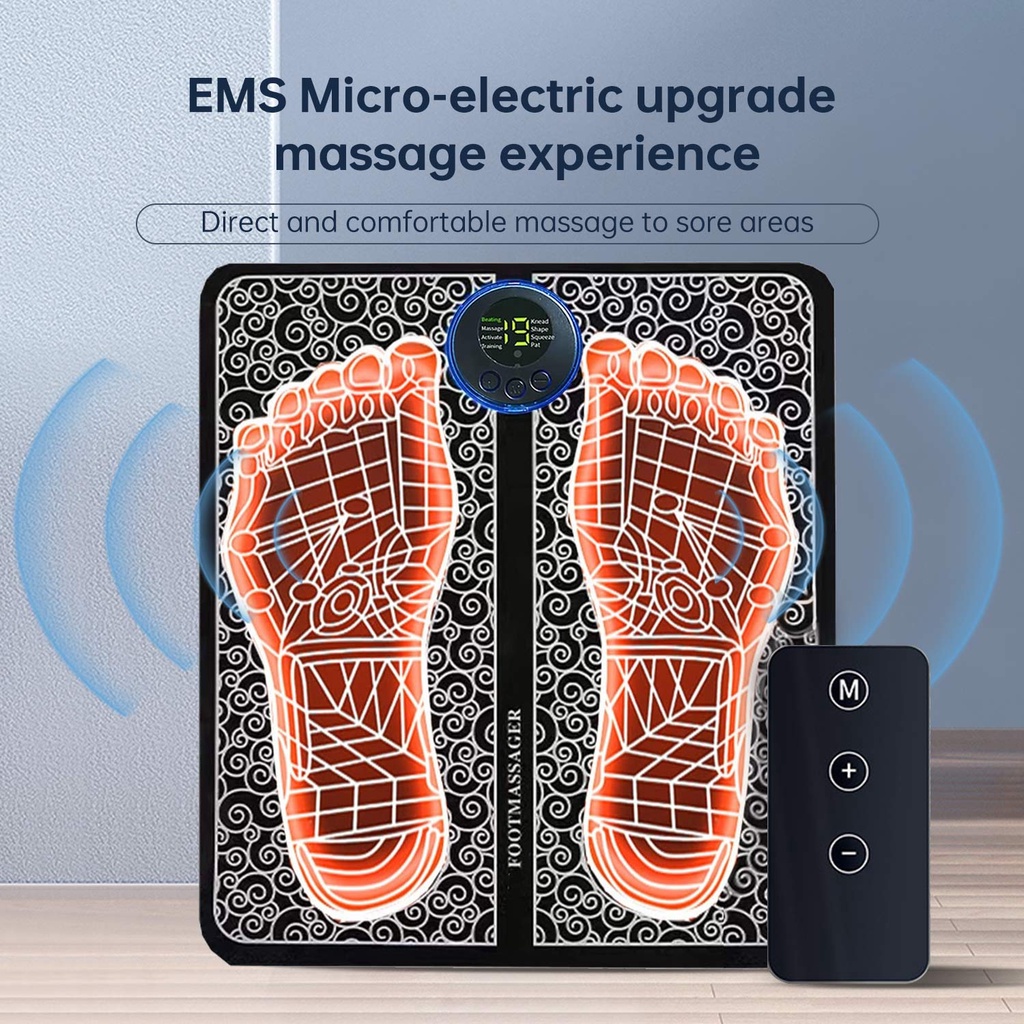 Perfin PF66FM Pemijat Kaki Elektrik Alat Pijat Kaki  Ems Foot Massager 8 Mode (dengan kendali jarak jauh)