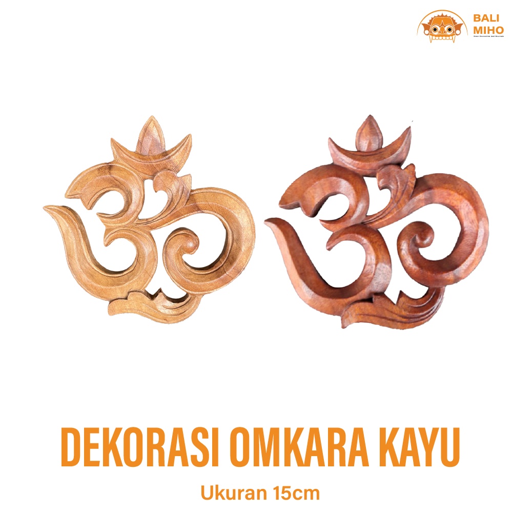 Dekorasi Dinding Omkara Diameter 15 Cm - Pajangan Omkara - Omkara Kayu  - Dekorasi Lambang Hindu