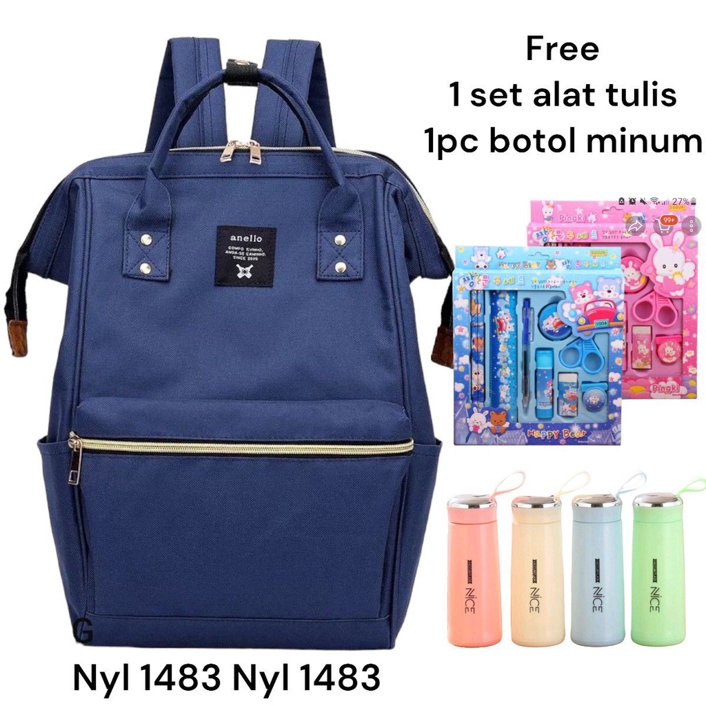 TERBARU!RANSEL ANELLO POLO BERBONUS 3IN1 FREE BOTOL MINUM DAN AAT TULUS SEKOLAH SD SMP SMA SMK D3 TAS RANSEL LAPTOP TAS ANAK/Tas Sekolah Anak Laki BackPack IMPORT FREE BOTOL MINUMAN