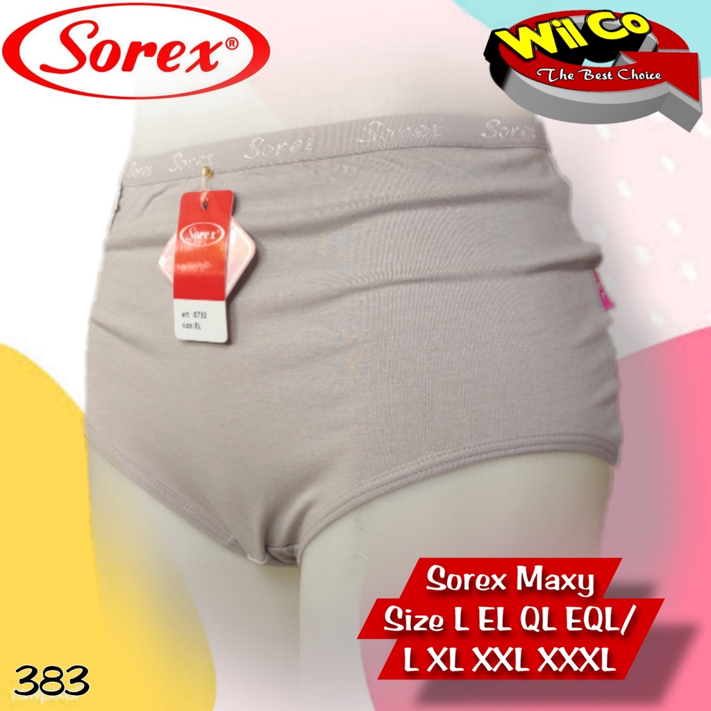 K383 - (Harga Per 1 Potong) CELANA DALAM WANITA JUMBO PAKAIAN WANITA PAKAIAN DALAM SOREX SIZE L - EQL