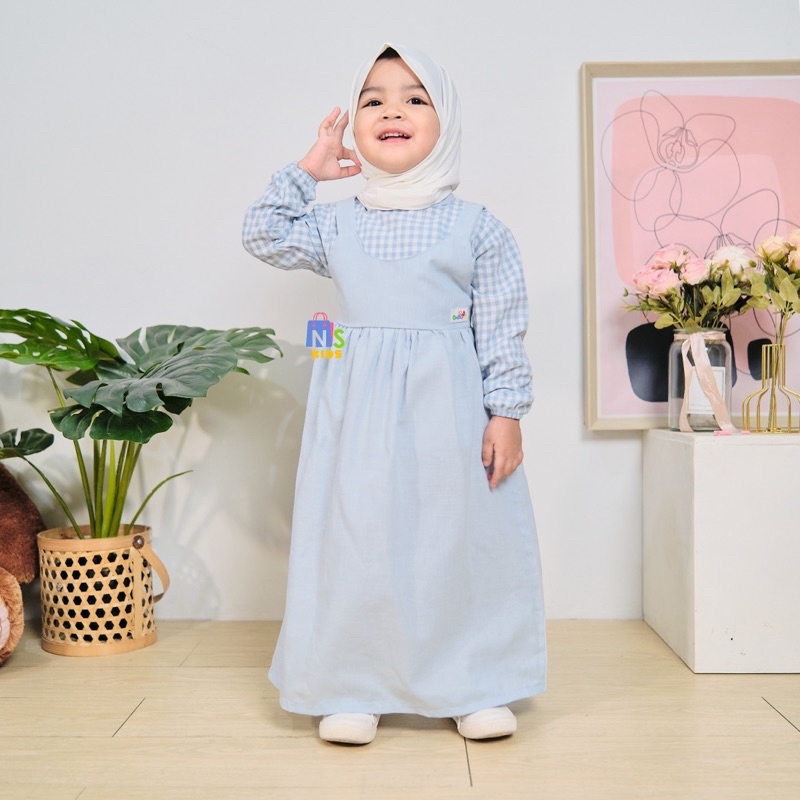Naisya Dress Baju Muslim Anak Perempuan 1-8th / Gamis Anak Perempuan
