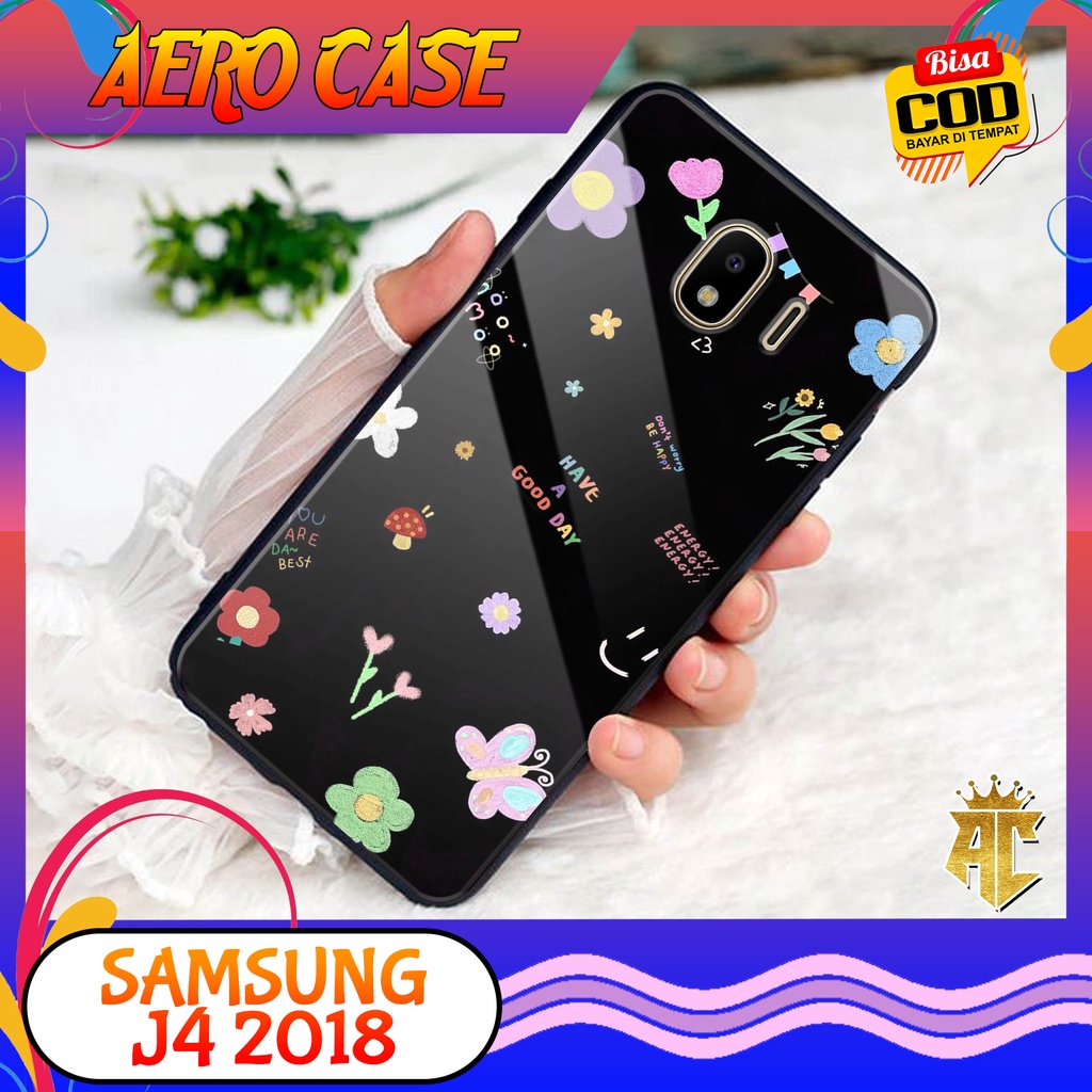 CASE SAMSUNG J4 2018 - Casing SAMSUNG J4 2018 Terbaru AERO STORE [ MOTIF BUNGA ] Silikon - Case Hp -